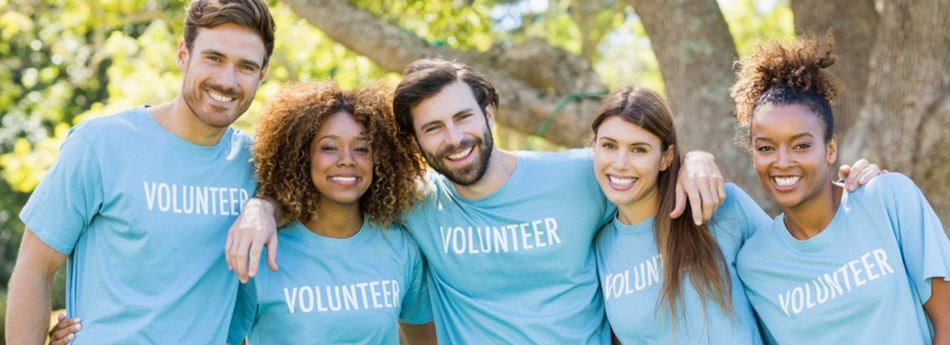 volunteers smiling