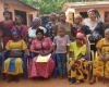 gathering of a group of women and a man